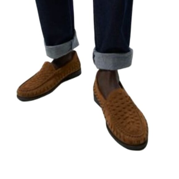 ZARA BRAIDED LEATHER LOAFERS BROWN | 2623/920 main image 6
